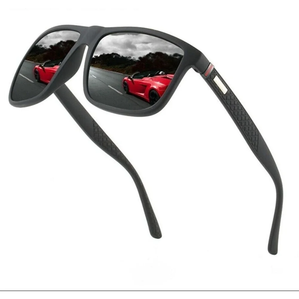 Polarized Sunglasses‎ Men Driving Fishing UV Protection Sport Silver Mirror Lens